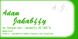 adam jakabffy business card